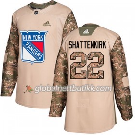 New York Rangers Hockeydrakt Kevin Shattenkirk 22 2017-2018 Camo Veterans Day Practice Adidas Authentic - Herre